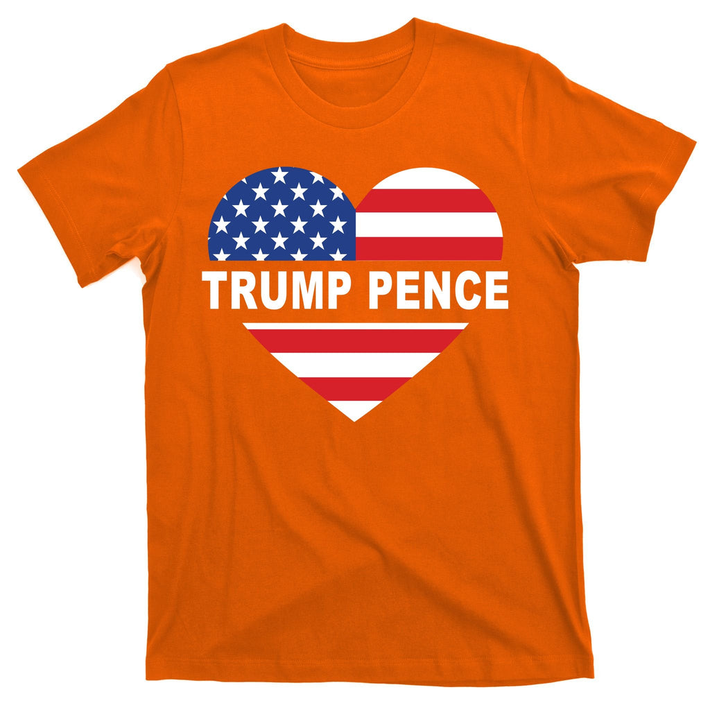 Love Trump Pence USA Heart T-Shirt product image 5