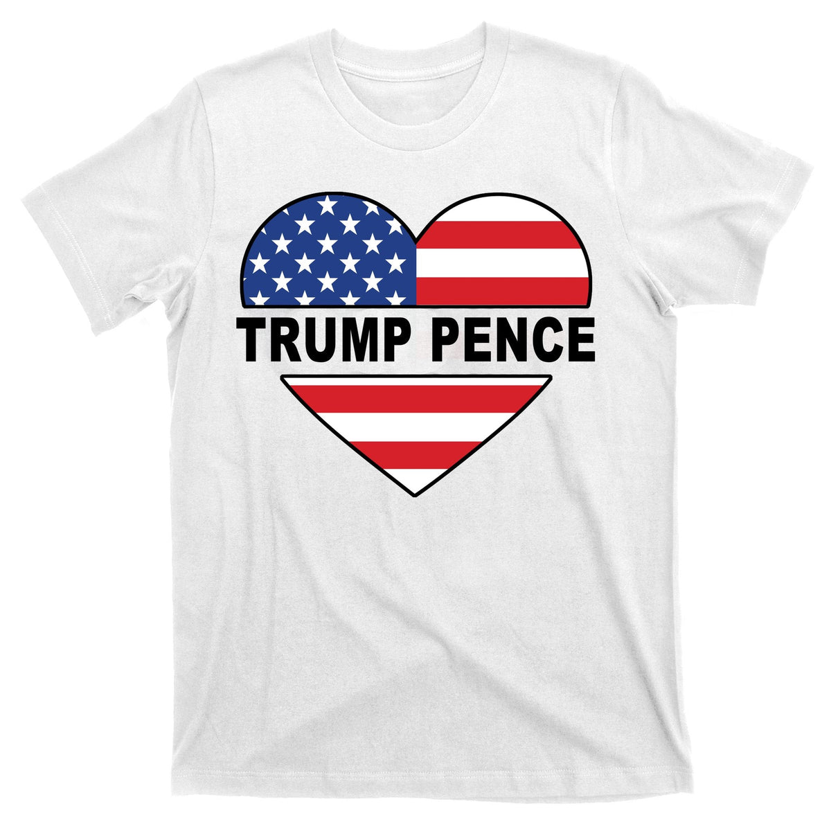 Love Trump Pence USA Heart T-Shirt product image 11