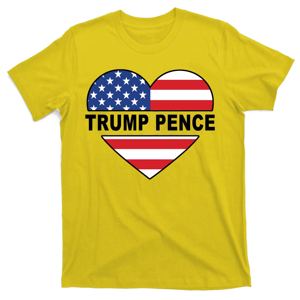 Love Trump Pence USA Heart T-Shirt product image 3