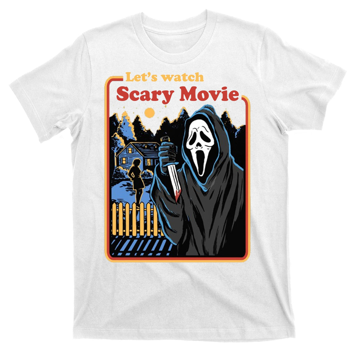 Let's Watch A Scary Movie Funny Halloween T-Shirt product image 11