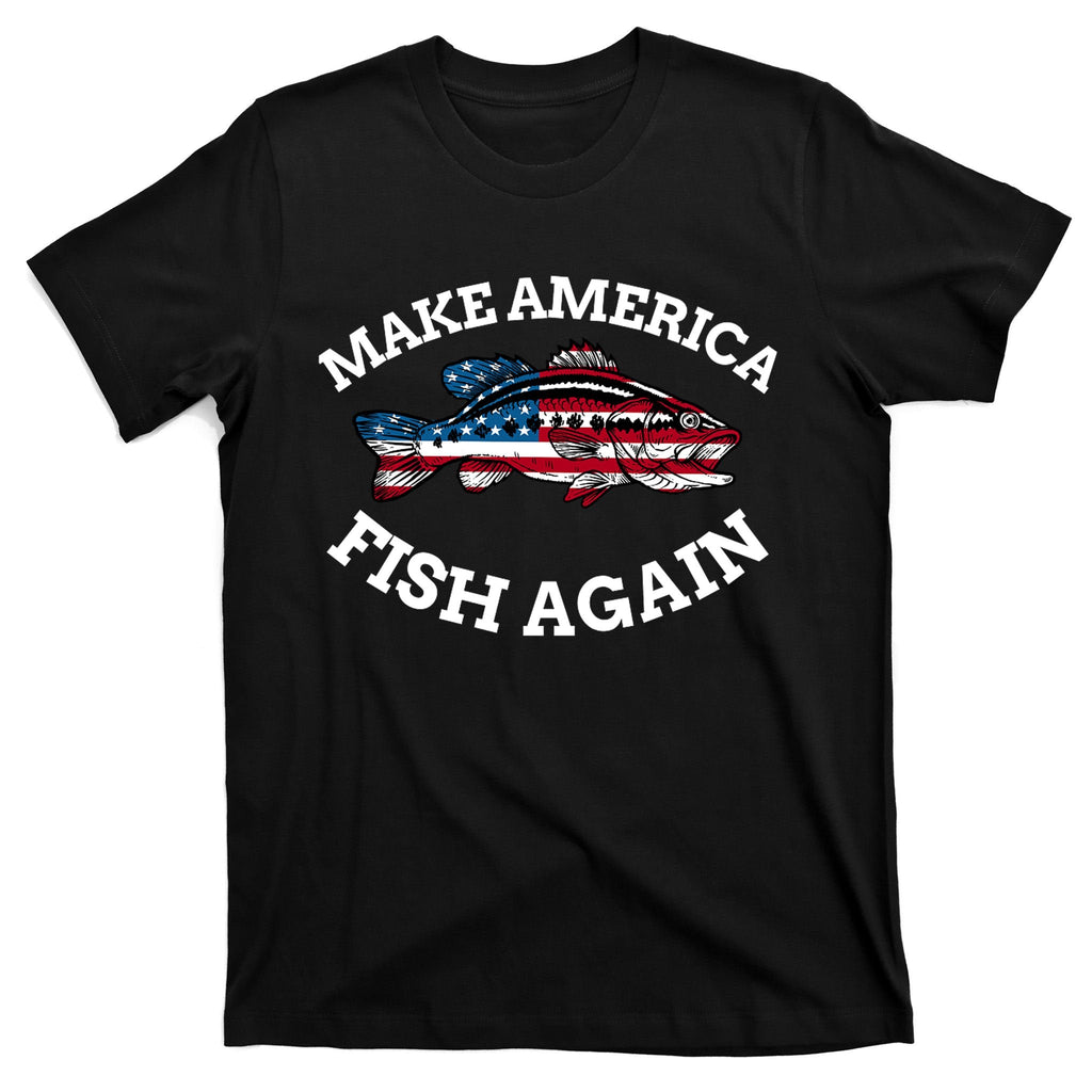 Make America Fish Again Fisherman USA T-Shirt product image 7