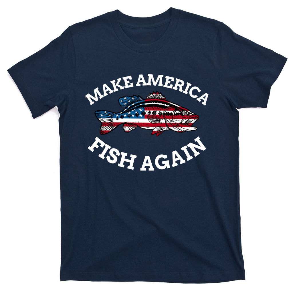 Make America Fish Again Fisherman USA T-Shirt product image 1