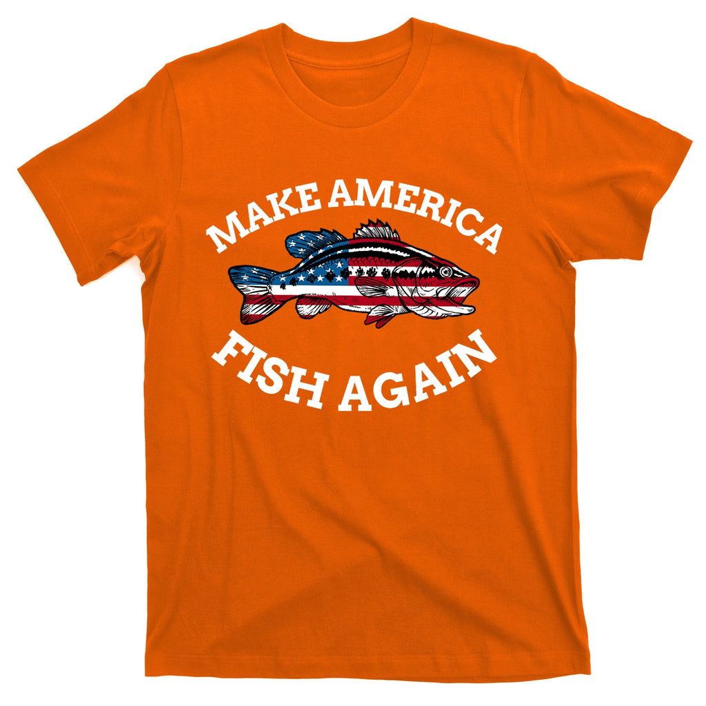 Make America Fish Again Fisherman USA T-Shirt product image 5