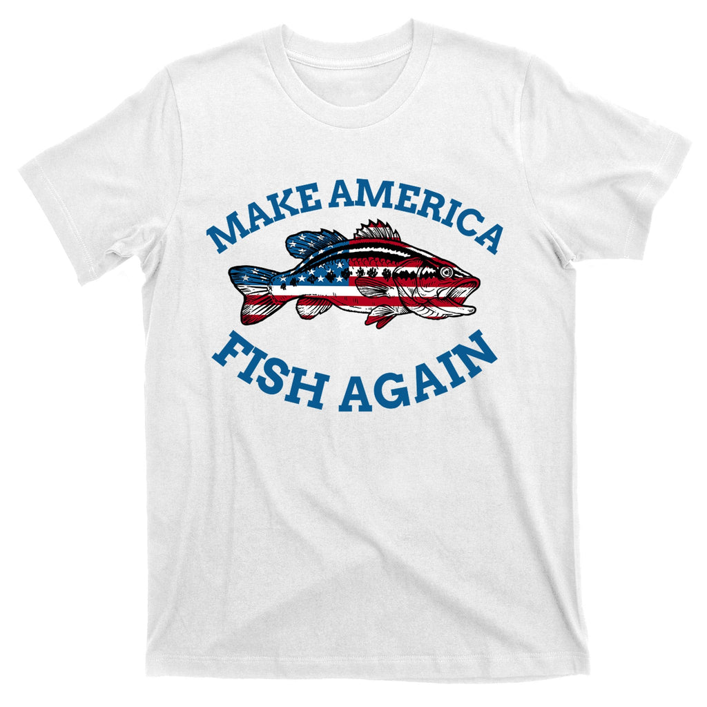 Make America Fish Again Fisherman USA T-Shirt product image 11