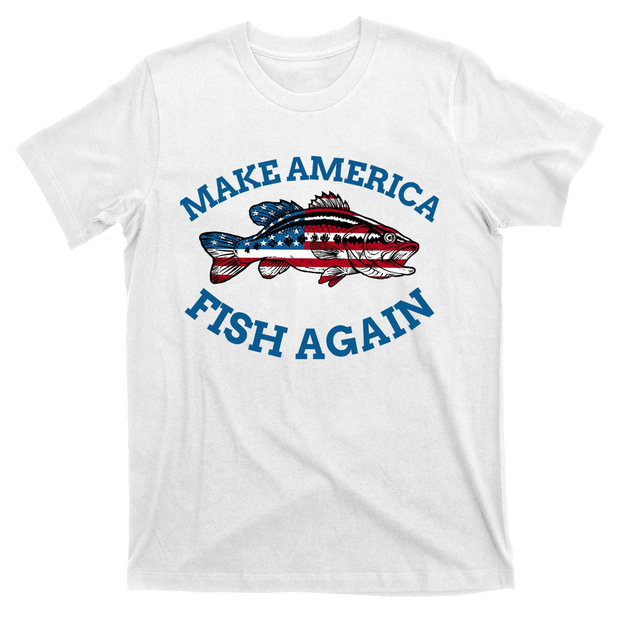 Make America Fish Again Fisherman USA T-Shirt product image 11