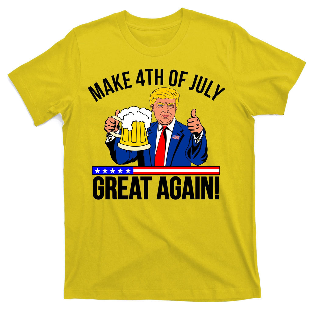 Make 4th of July Great Again! Donald Trump Beer USA T-Shirt product image 3