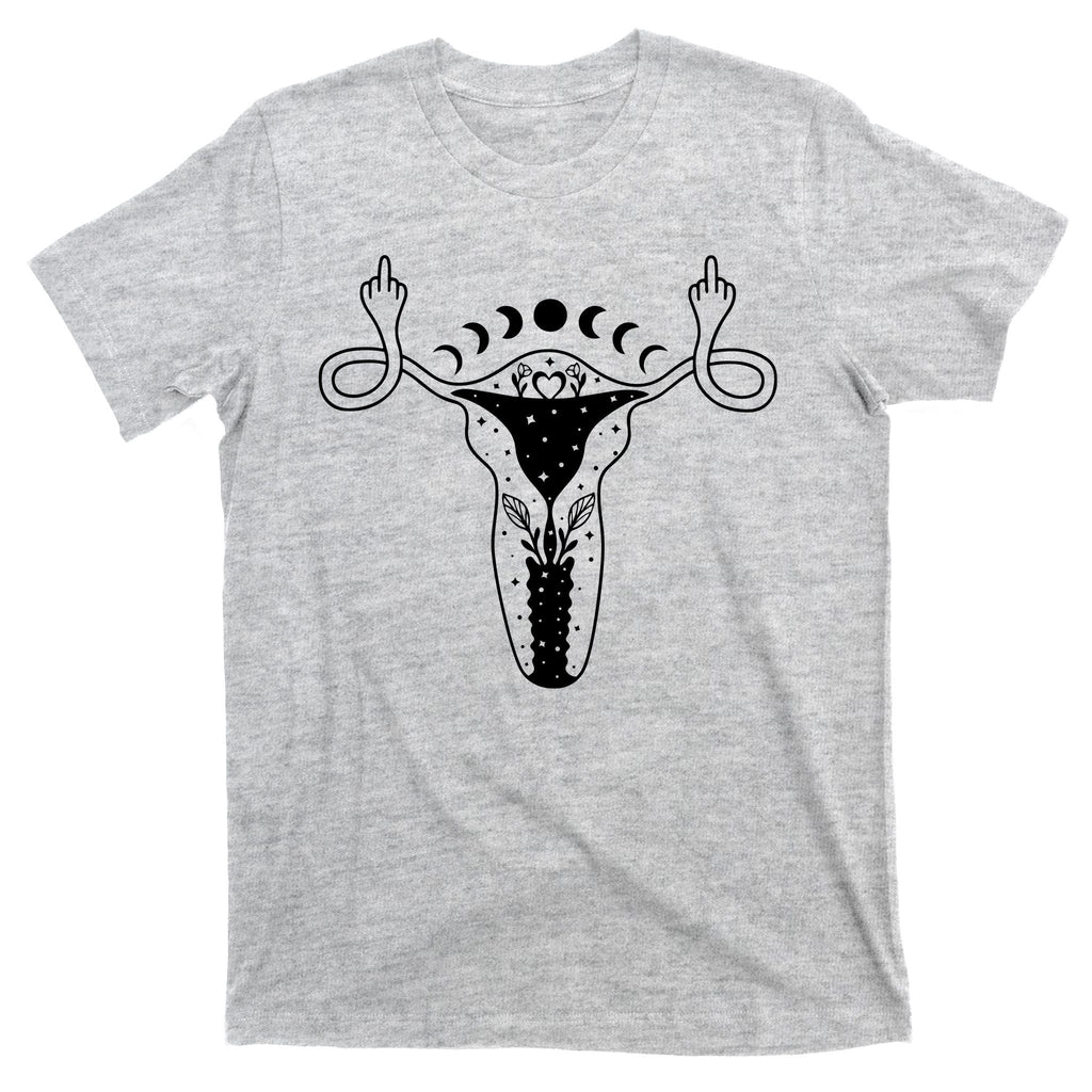 Pro Roe Middle Finger Uterus Womens Rights T-Shirt product image 9