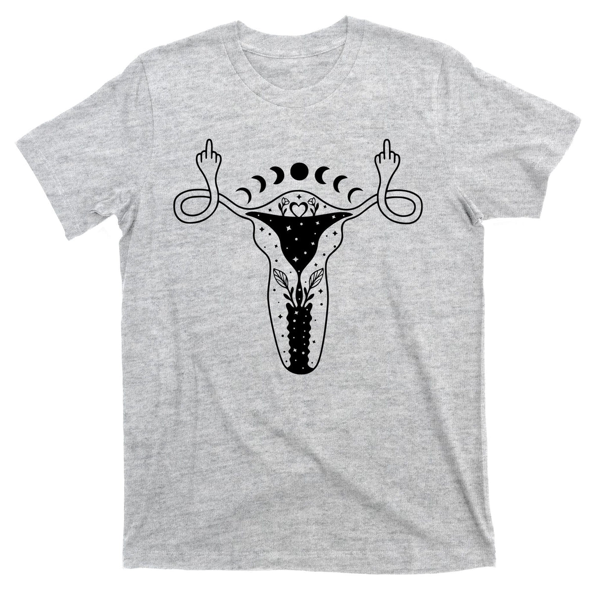 Pro Roe Middle Finger Uterus Womens Rights T-Shirt product image 9