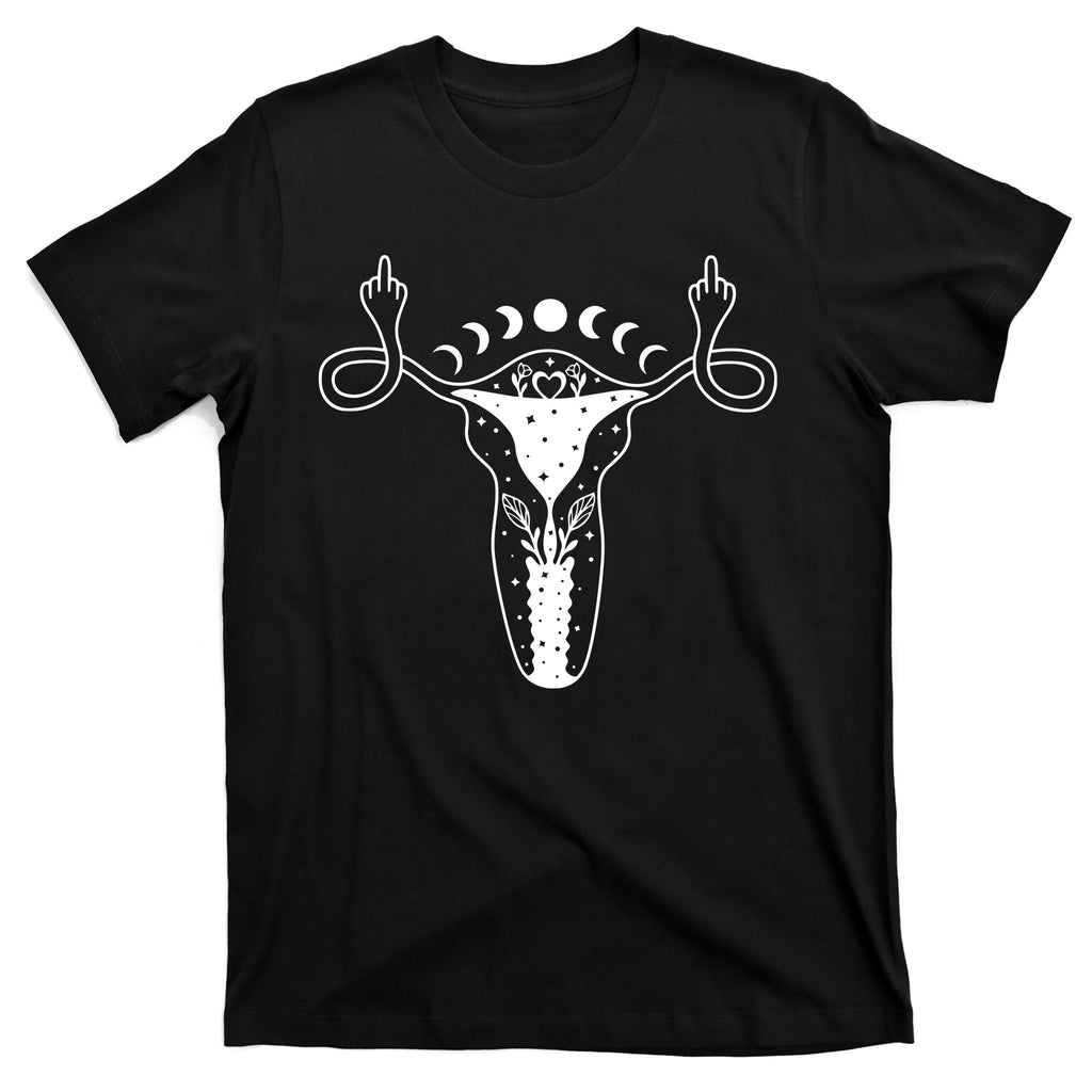 Pro Roe Middle Finger Uterus Womens Rights T-Shirt product image 7
