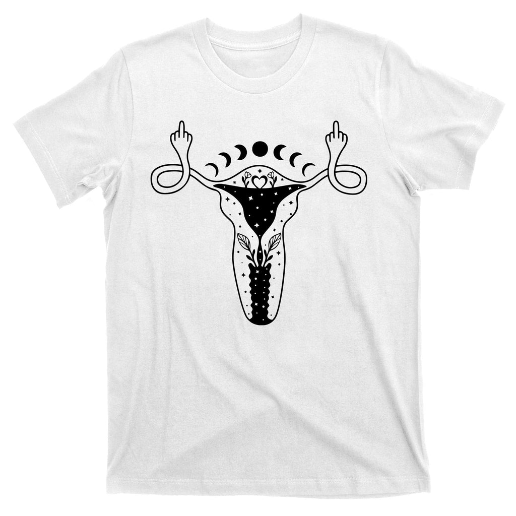 Pro Roe Middle Finger Uterus Womens Rights T-Shirt product image 11