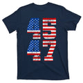 Pro Trump Election 2024 Vintage 45 47 USA Flag T-Shirt product image 1