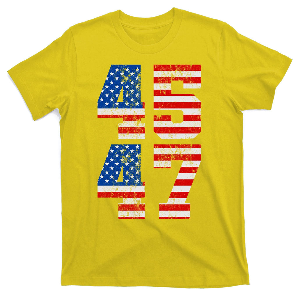 Pro Trump Election 2024 Vintage 45 47 USA Flag T-Shirt product image 3