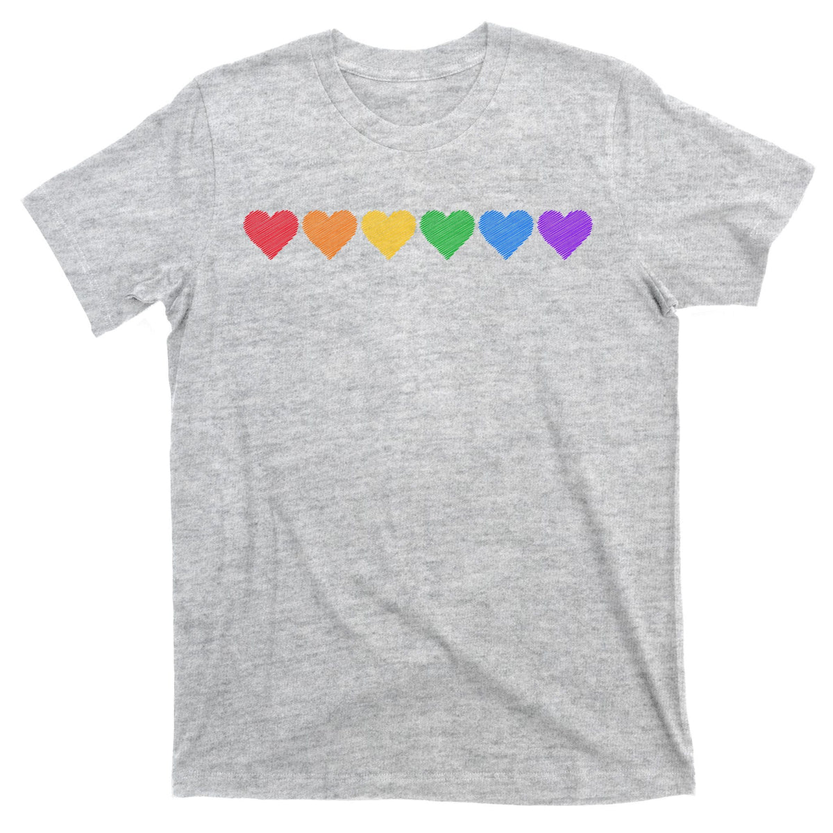 Rainbow LGBT Pride Hearts T-Shirt product image 9