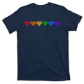 Rainbow LGBT Pride Hearts T-Shirt product image 1