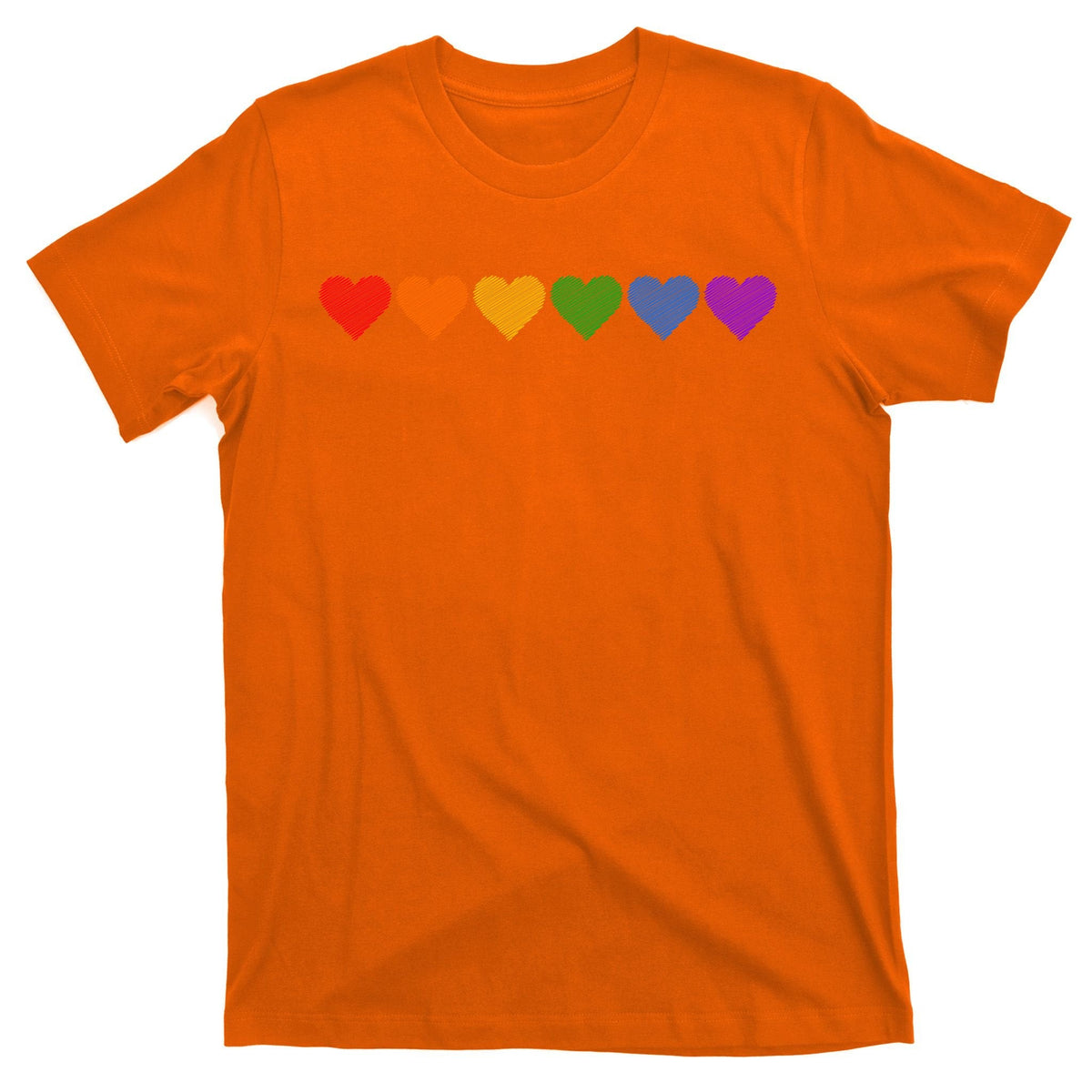 Rainbow LGBT Pride Hearts T-Shirt product image 5