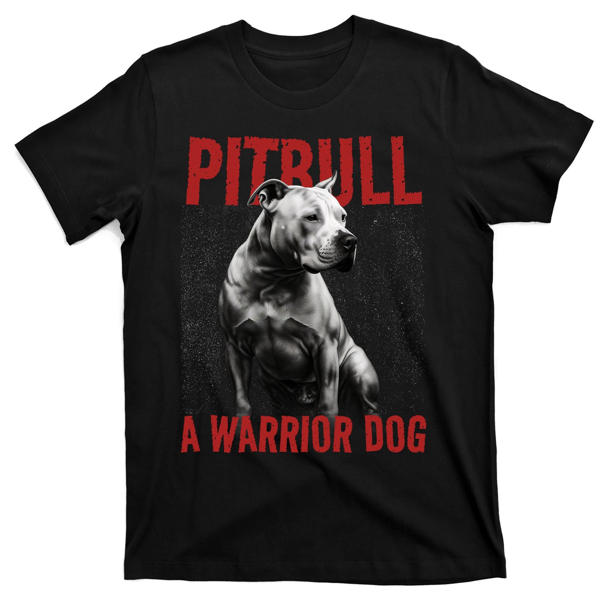 Realistic Pitbull A Warrior Dog T-Shirt product image 7