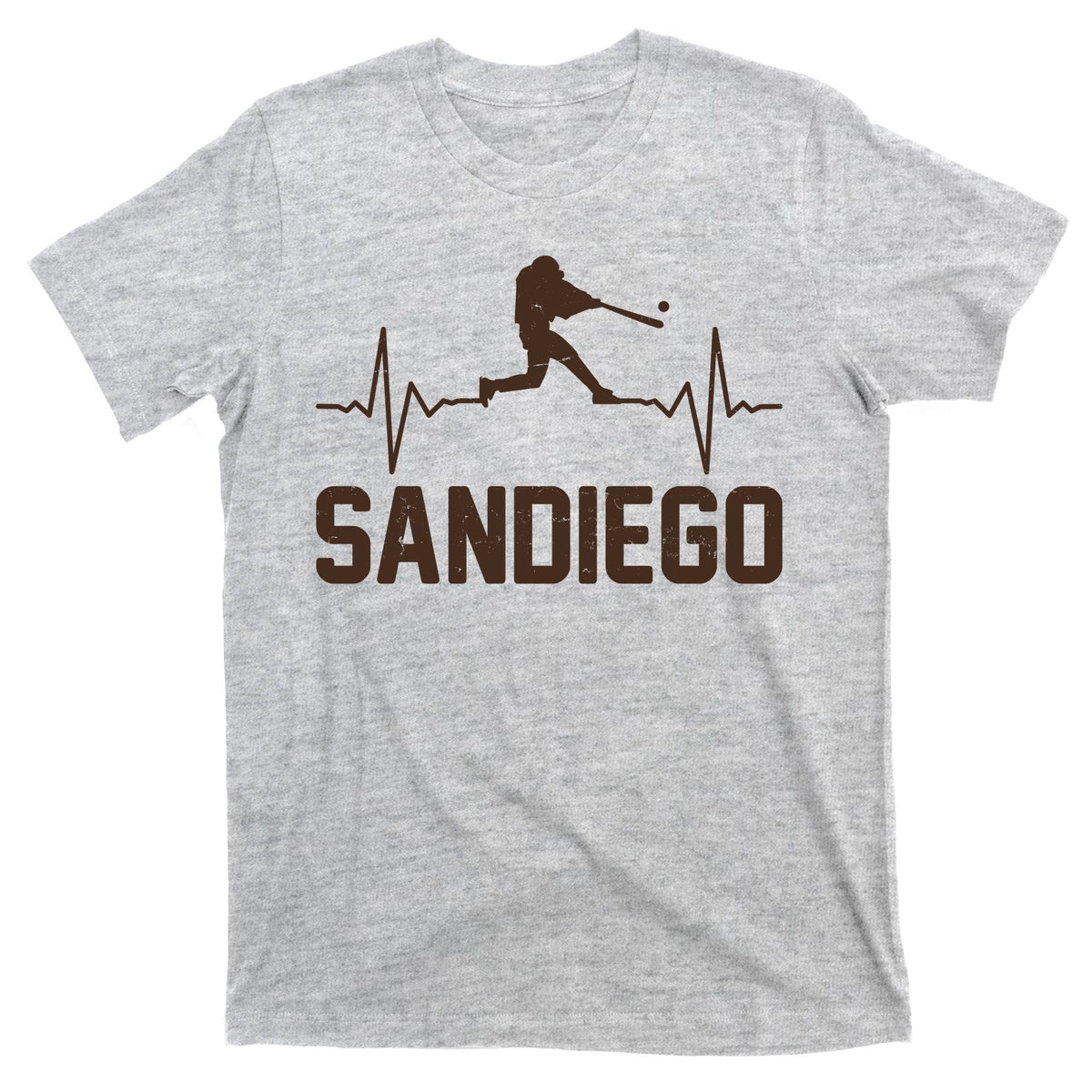 San Diego Baseball Player Heartbeat T-Shirt product image 9