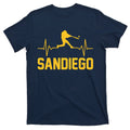 San Diego Baseball Player Heartbeat T-Shirt product image 1