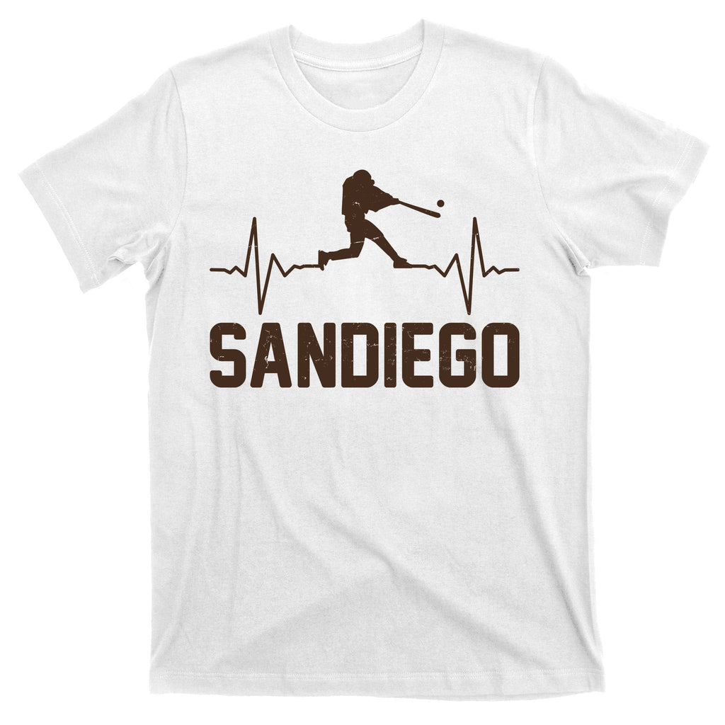 San Diego Baseball Player Heartbeat T-Shirt product image 11