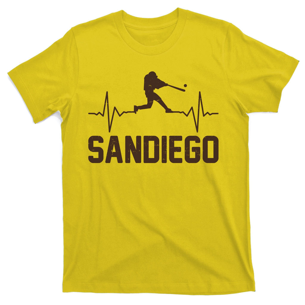 San Diego Baseball Player Heartbeat T-Shirt product image 3