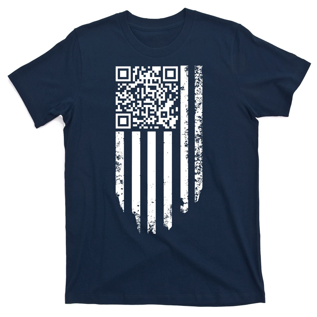 Scan Me President Trump Dancing Code American Flag T-Shirt product image 1