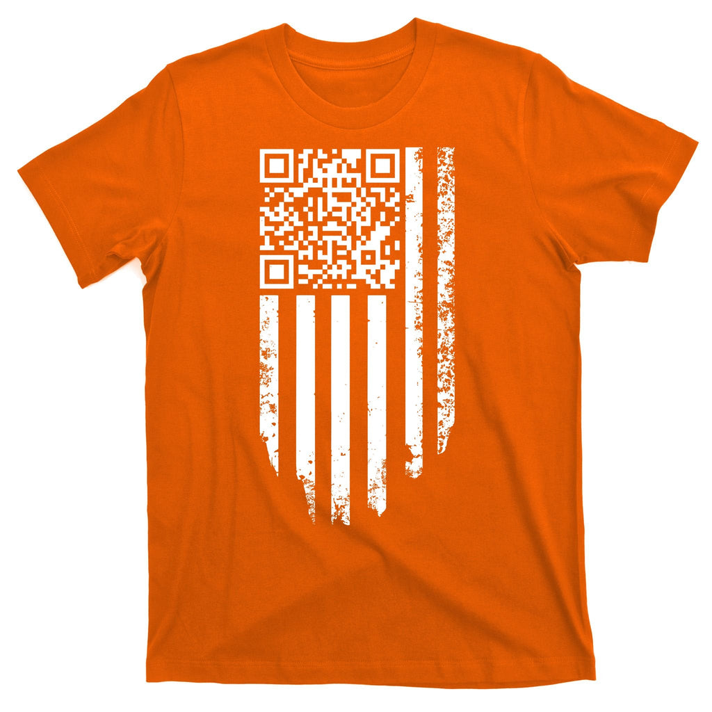 Scan Me President Trump Dancing Code American Flag T-Shirt product image 5
