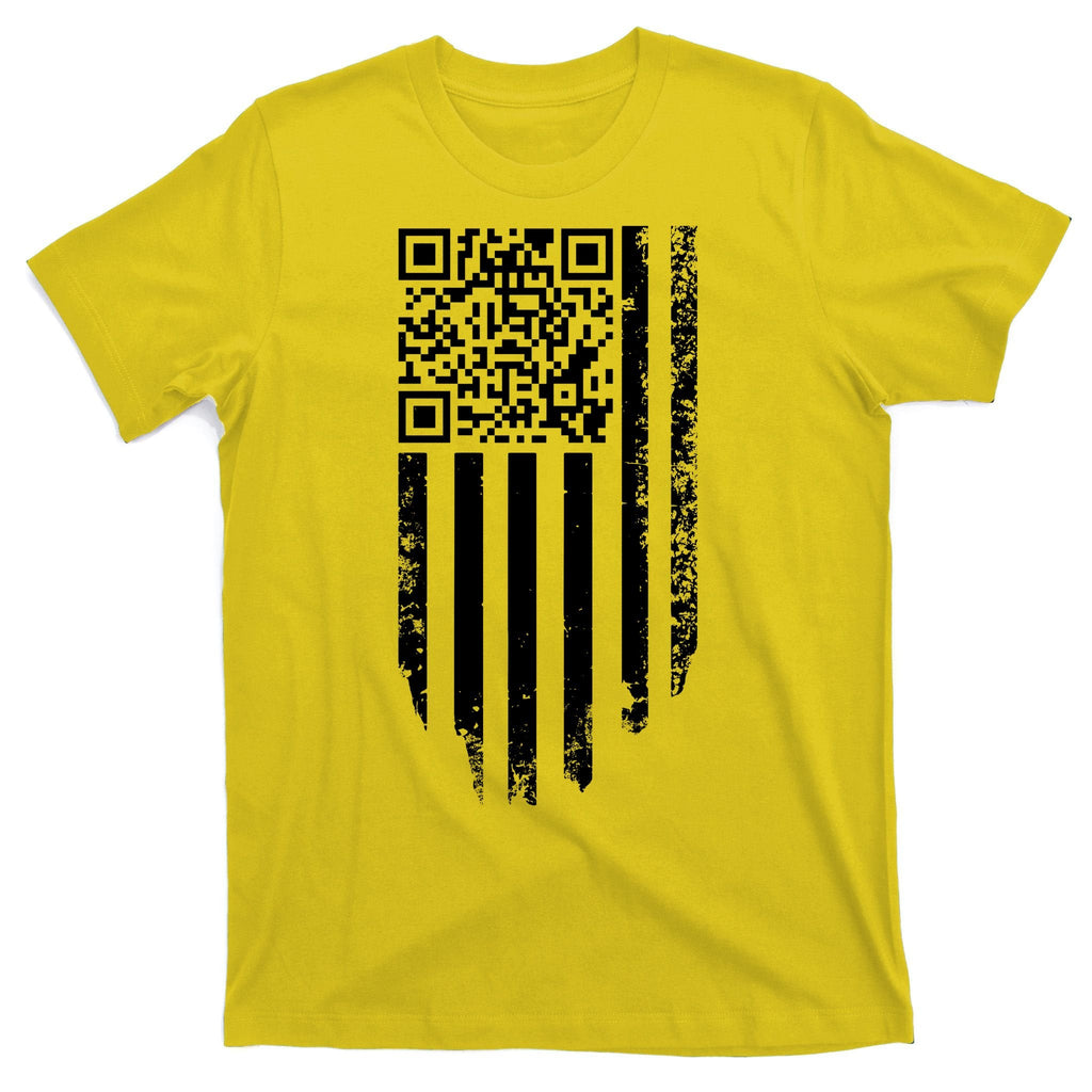 Scan Me President Trump Dancing Code American Flag T-Shirt product image 3