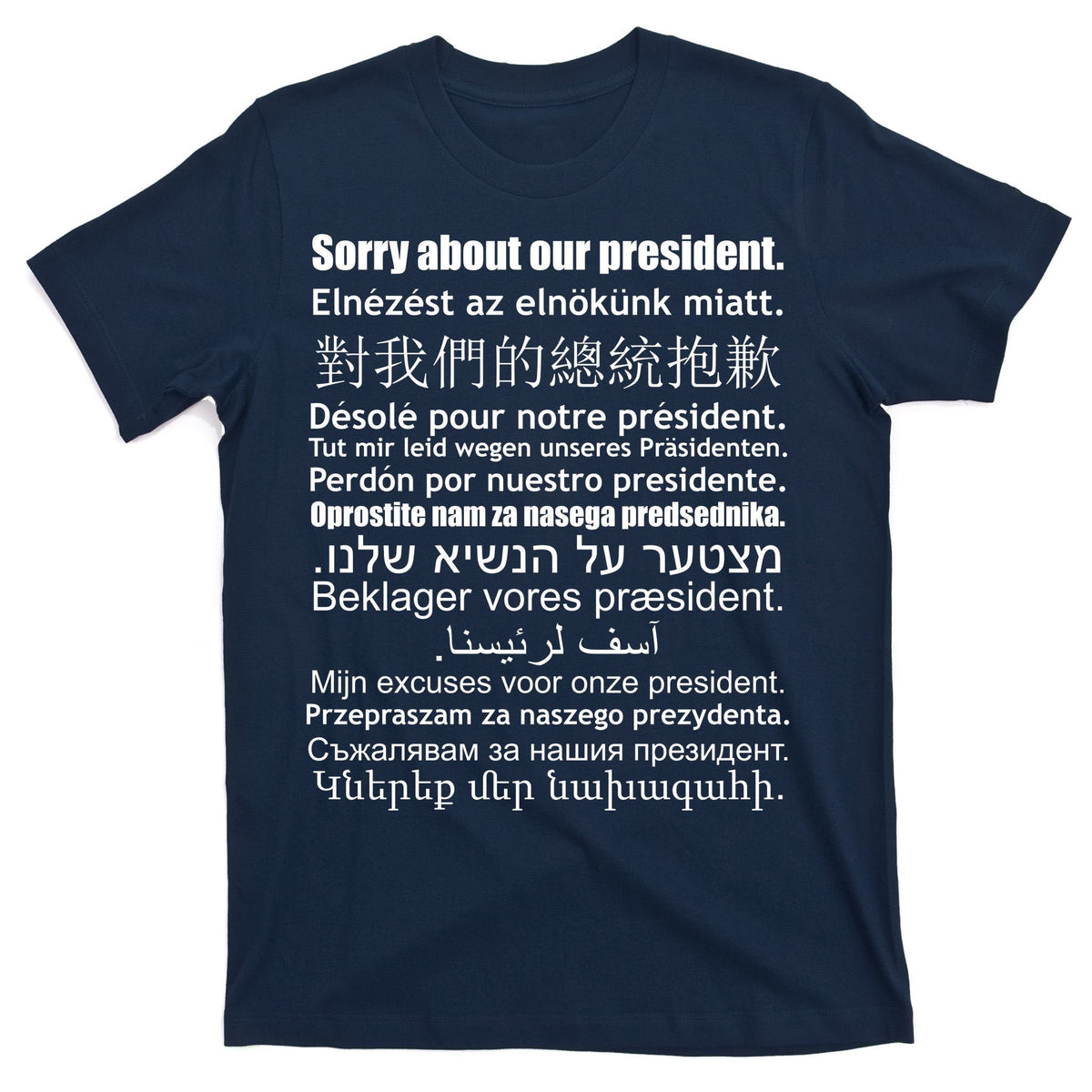 Sorry About Our President Anti-Trump Multiple Language product image 1
