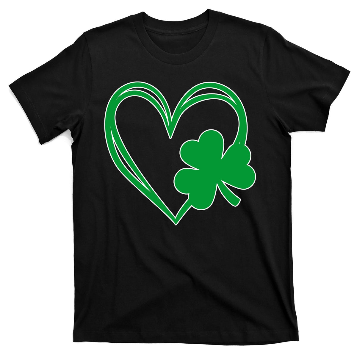 St Patricks Day Shamrock Heart T-Shirt product image 7