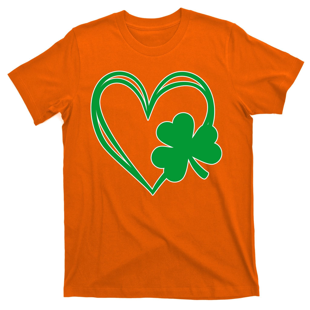 St Patricks Day Shamrock Heart T-Shirt product image 5