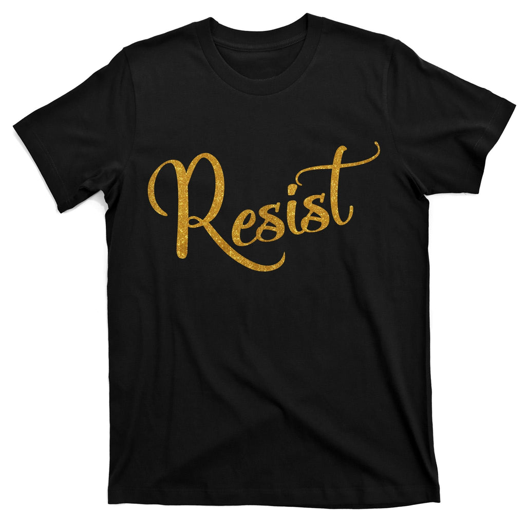 The Resistance Resist Gold Script Logo Anti-Trump T-Shirt product image 7
