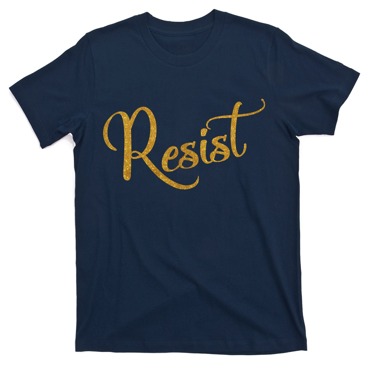 The Resistance Resist Gold Script Logo Anti-Trump T-Shirt product image 1