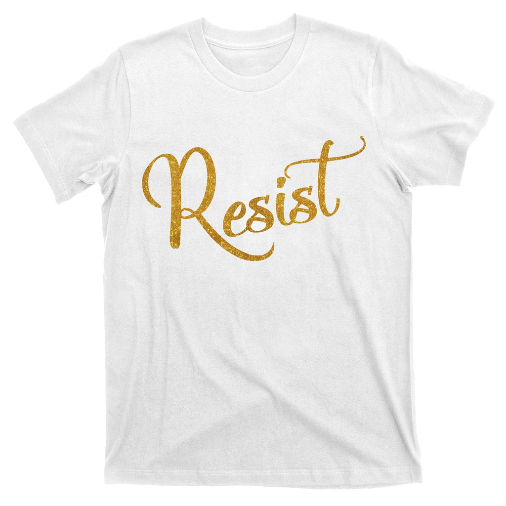 The Resistance Resist Gold Script Logo Anti-Trump T-Shirt product image 11