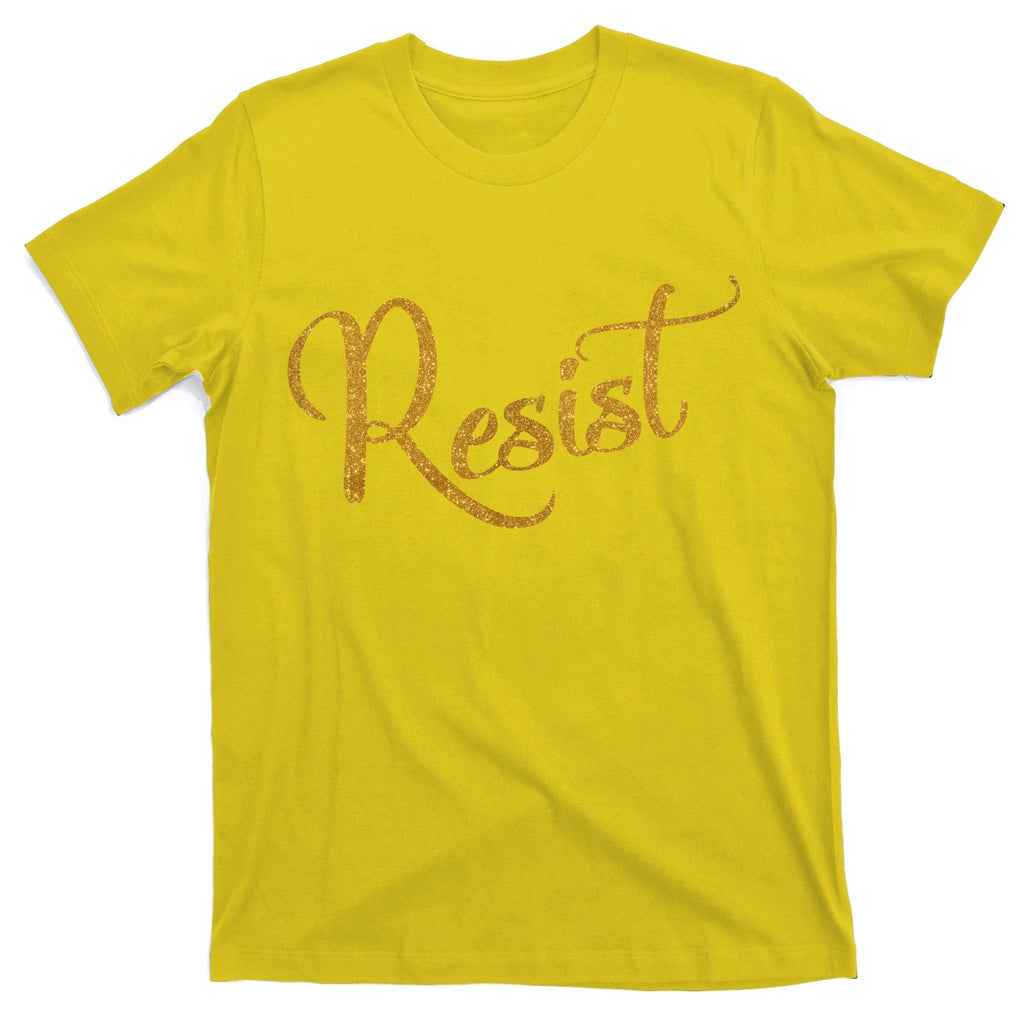 The Resistance Resist Gold Script Logo Anti-Trump T-Shirt product image 3