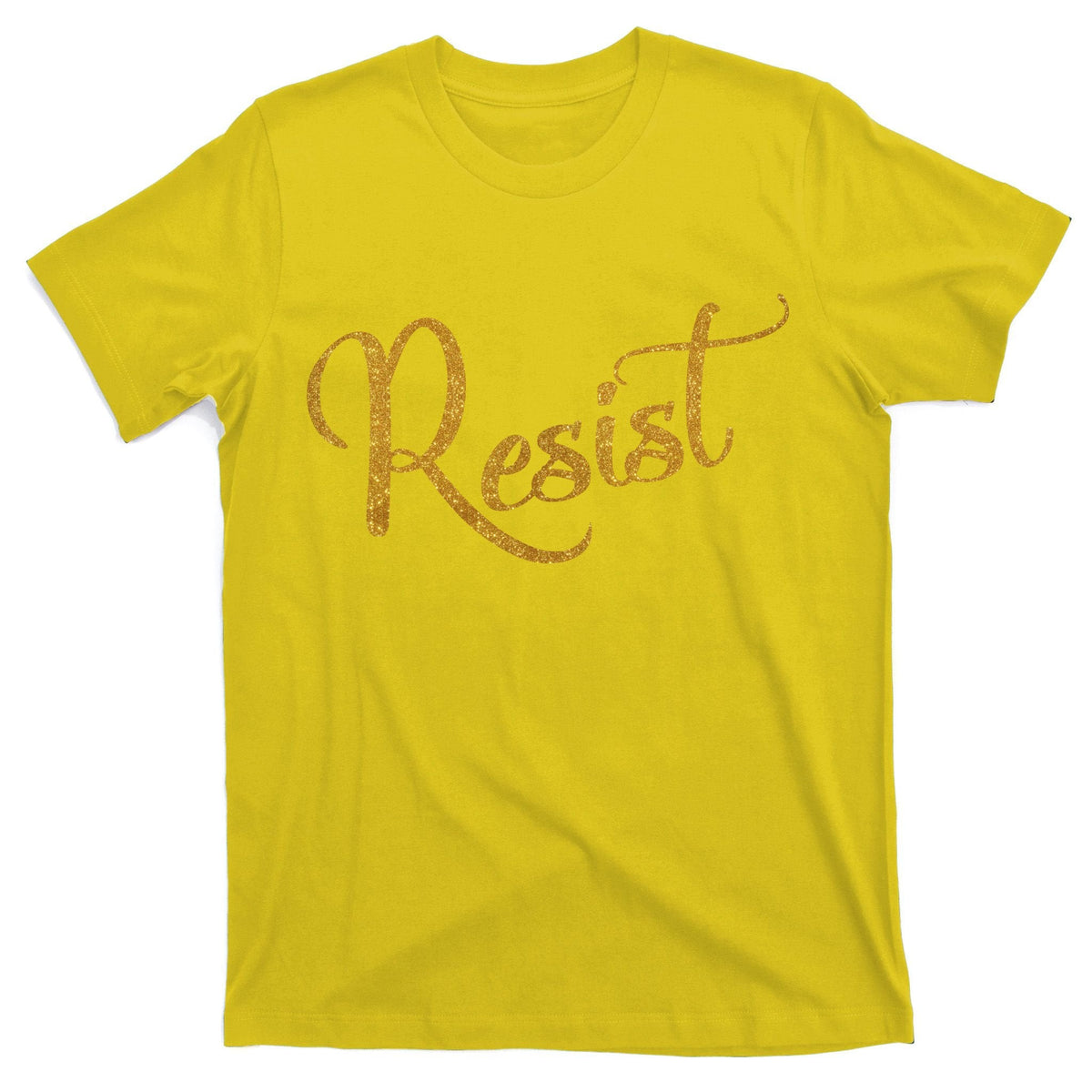 The Resistance Resist Gold Script Logo Anti-Trump T-Shirt product image 3