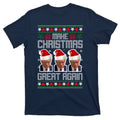 Trump Mugshot Make Christmas Great Again Funny Ugly T-Shirt product image 1