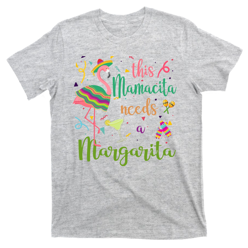 This Mamacita Needs A Margarita Fiesta Flamingo T-Shirt product image 9