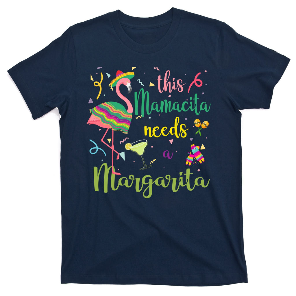 This Mamacita Needs A Margarita Fiesta Flamingo T-Shirt product image 1
