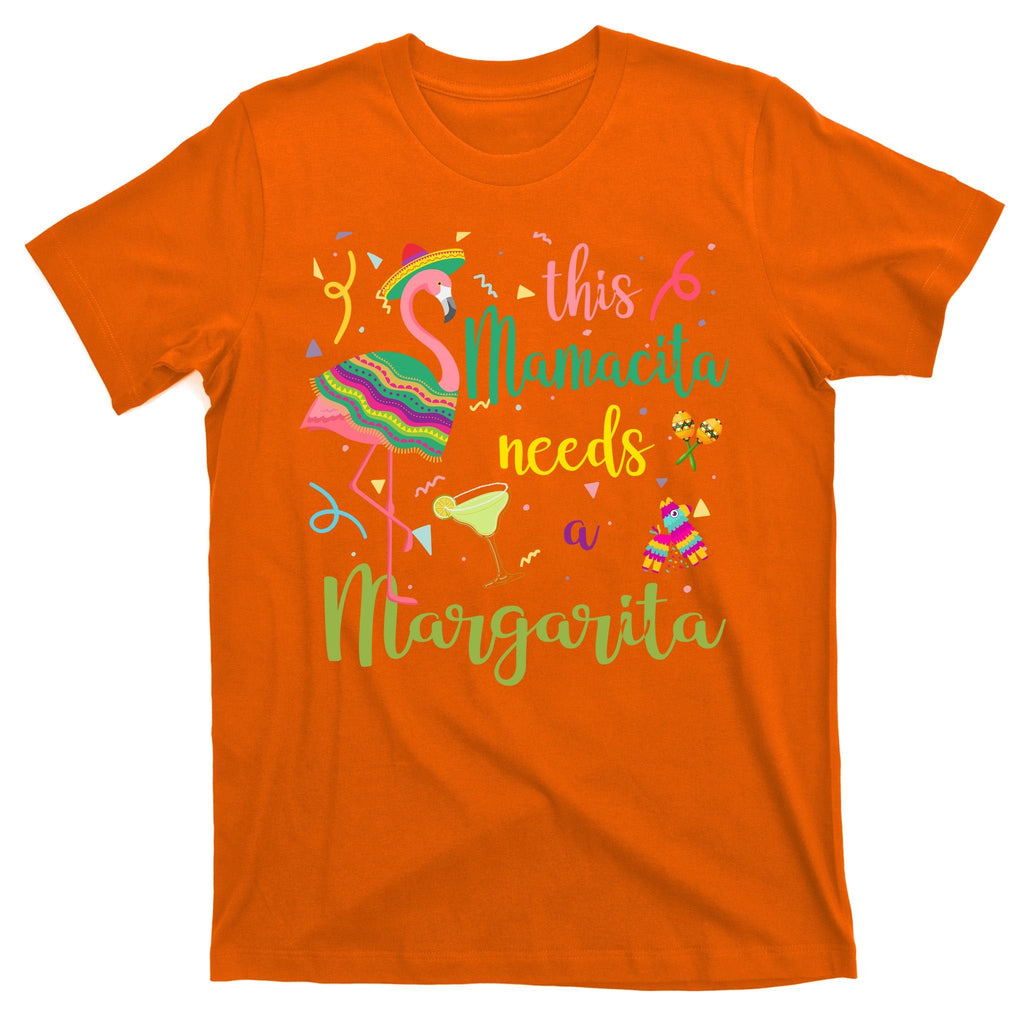 This Mamacita Needs A Margarita Fiesta Flamingo T-Shirt product image 5