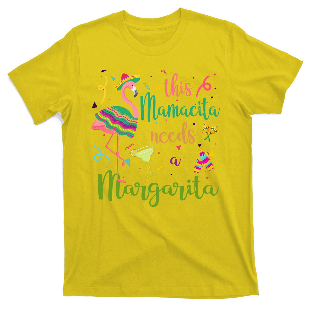 This Mamacita Needs A Margarita Fiesta Flamingo T-Shirt product image 3