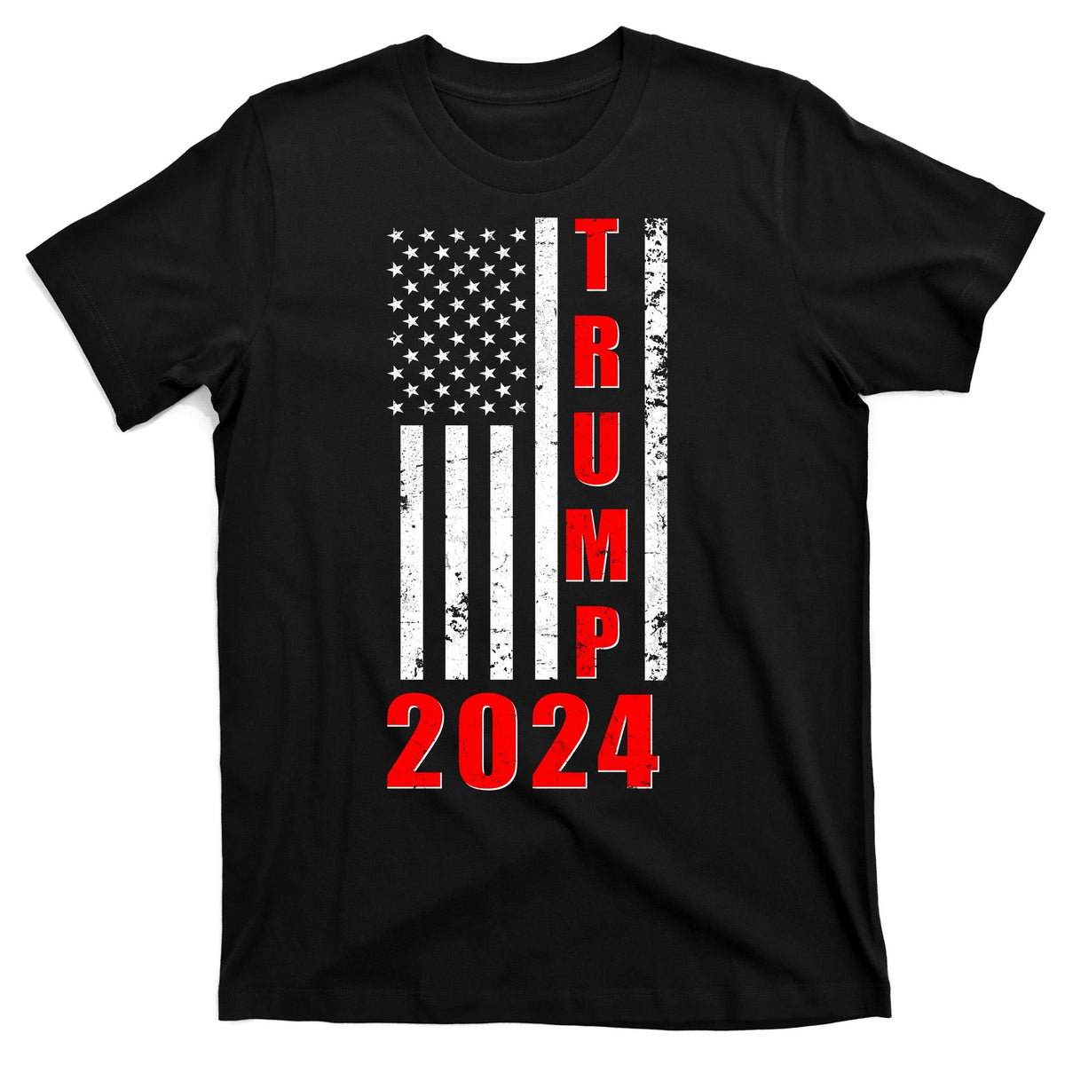 Trump 2024 Election Distressed US Flag T-Shirt product image 7