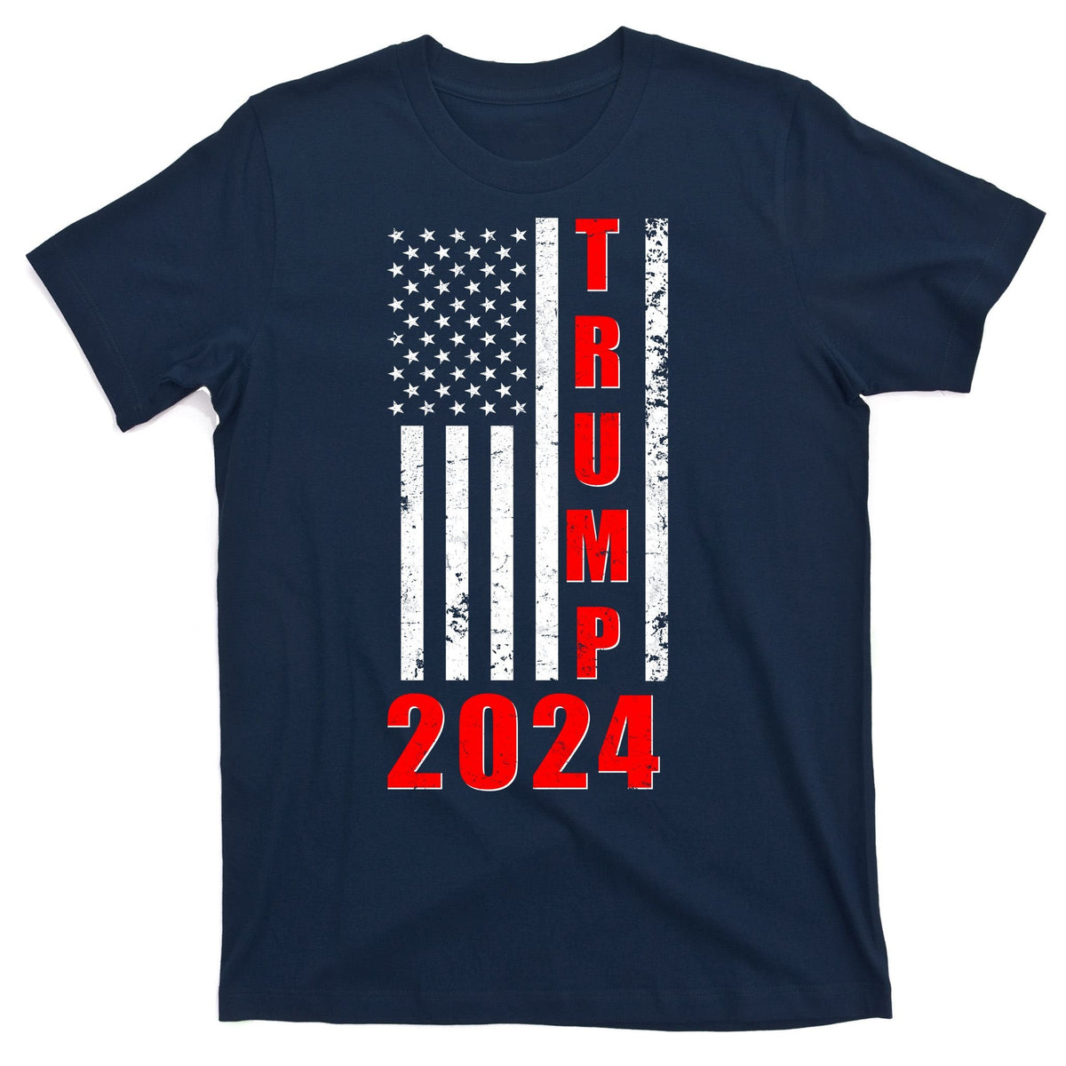 Trump 2024 Election Distressed US Flag T-Shirt product image 1