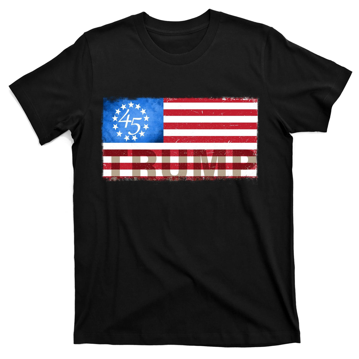 Trump 45 Betsy Ross 13 Original Colonies Flag T-Shirt product image 7