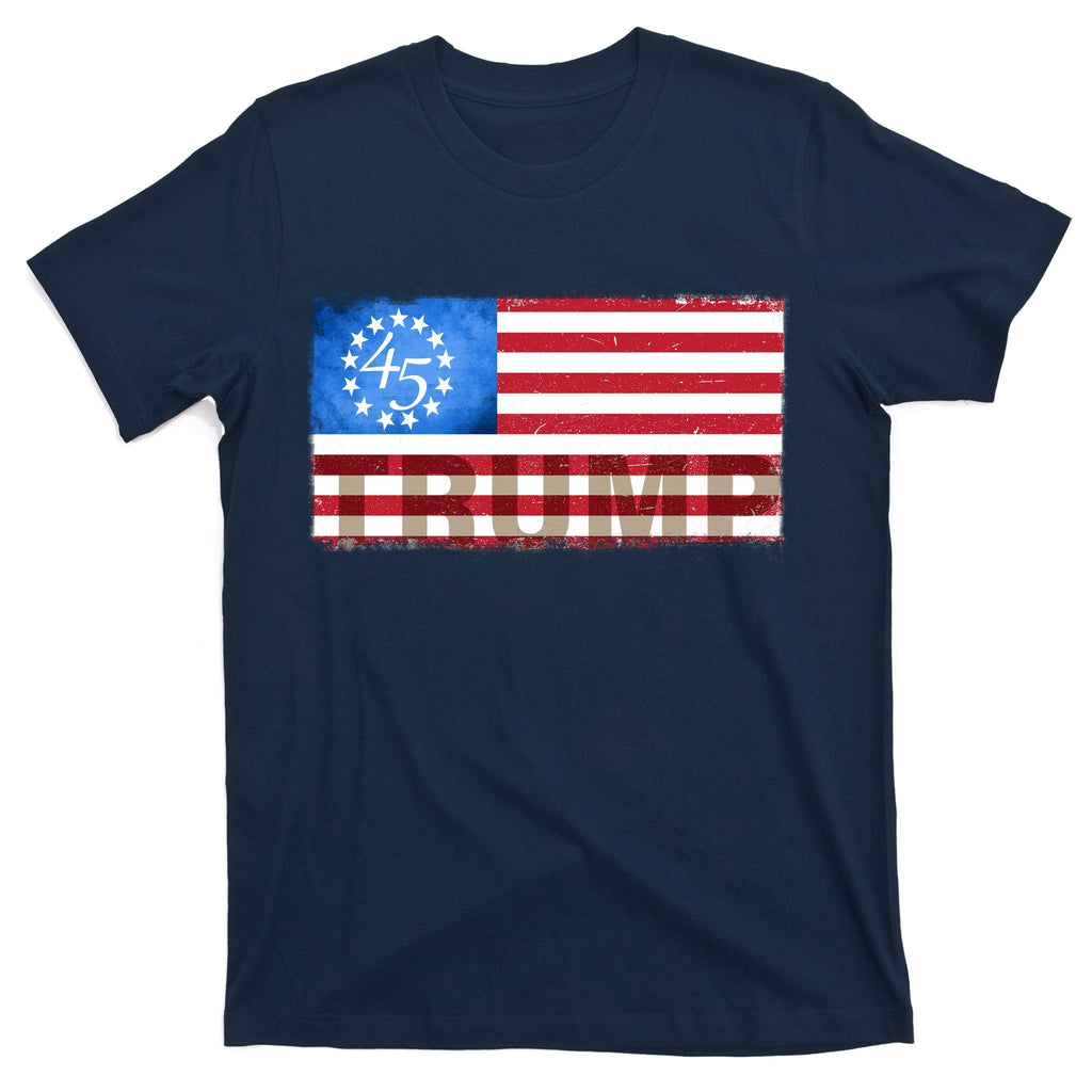 Trump 45 Betsy Ross 13 Original Colonies Flag T-Shirt product image 1
