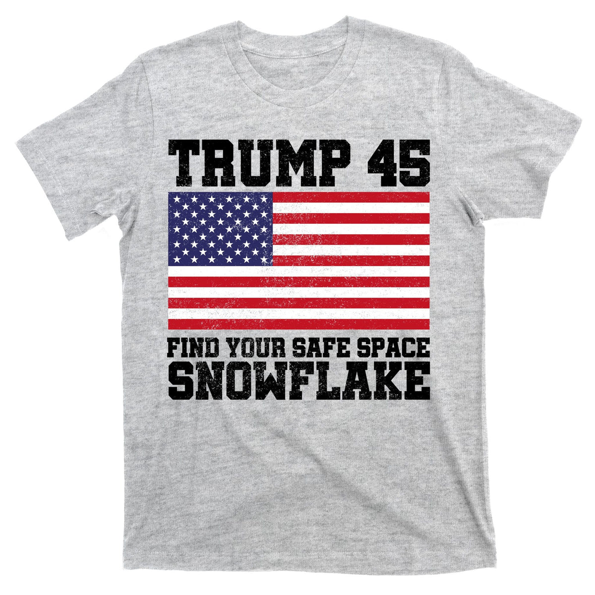 Trump 45 Find Your Safe Place Snowflake T-Shirt product image 9