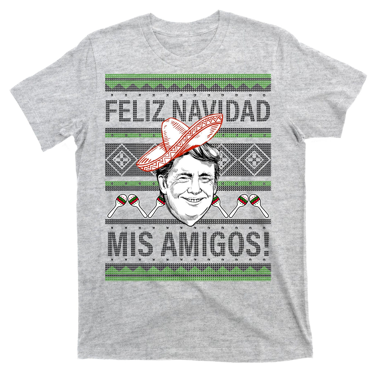 Trump Feliz Navidad Ugly Christmas Sweater T-Shirt product image 9