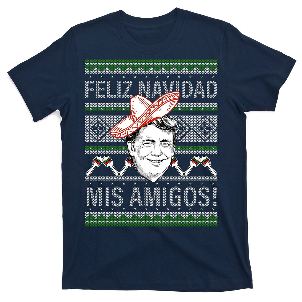 Trump Feliz Navidad Ugly Christmas Sweater T-Shirt product image 1