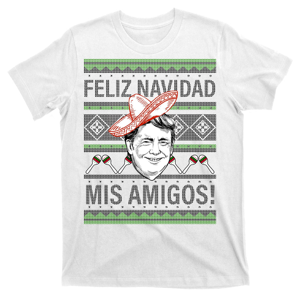 Trump Feliz Navidad Ugly Christmas Sweater T-Shirt product image 11