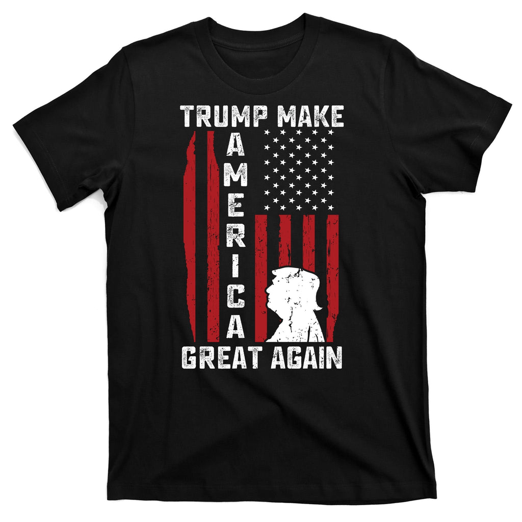 Trump Make America Great Again Distress Flag T-Shirt product image 7