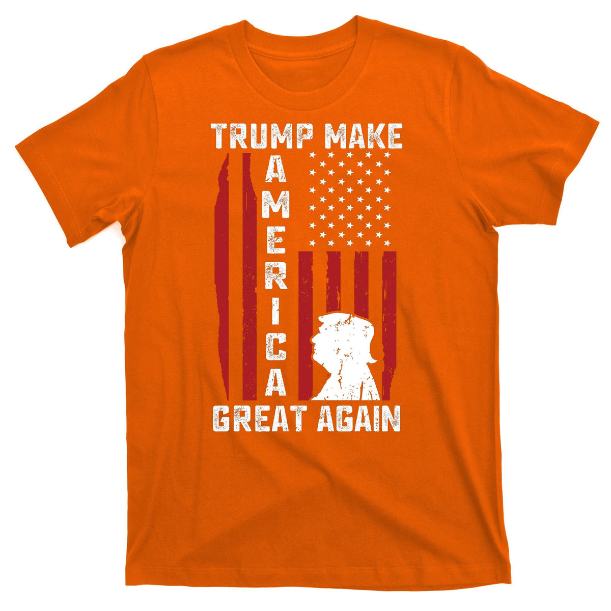Trump Make America Great Again Distress Flag T-Shirt product image 5